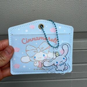 3pcs Sanrio Cinnamoroll Blue Card Holder with Keychain